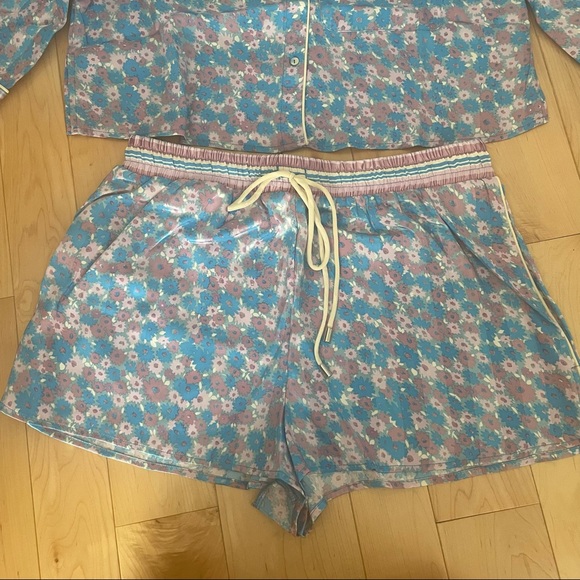 Free people pillow talk lavender combo women’s top bottom pjs button down small - Picture 5 of 9